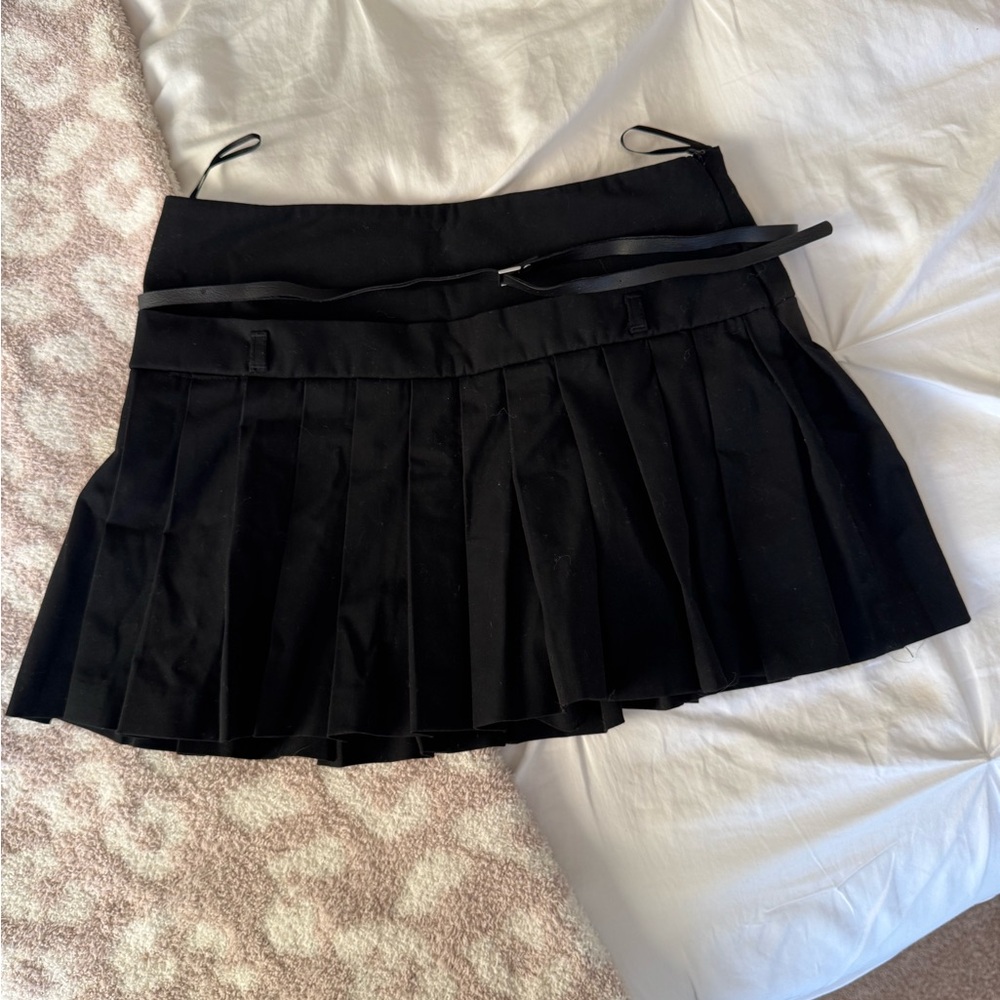 Zara Black Mini Pleated Skirt